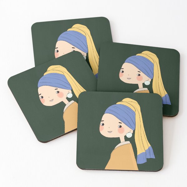 Item preview, cute girl with a pearl earring  designed and sold by ArtsByAsia.