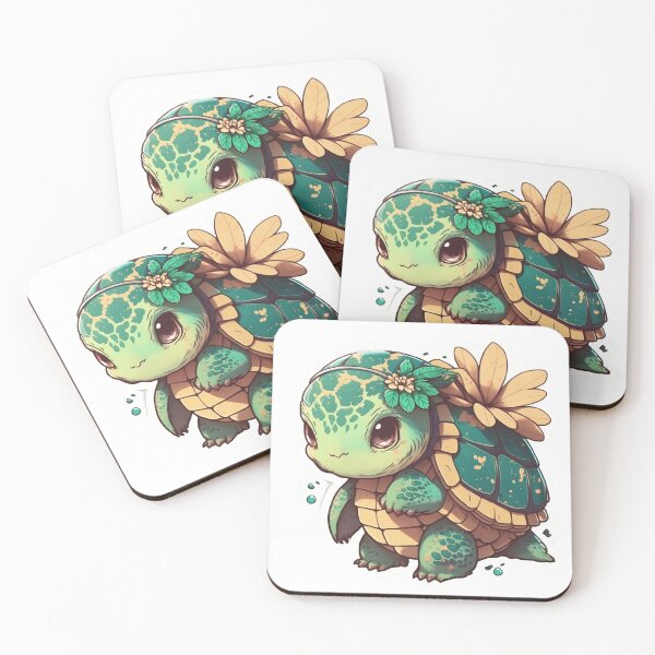 Item preview, Cute female turtle sticker with flowers designed and sold by Victorsju.