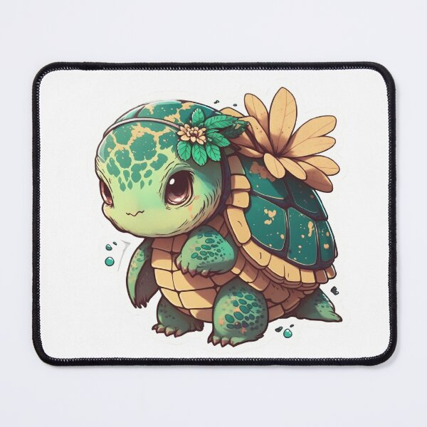 Item preview, Cute female turtle sticker with flowers designed and sold by Victorsju.