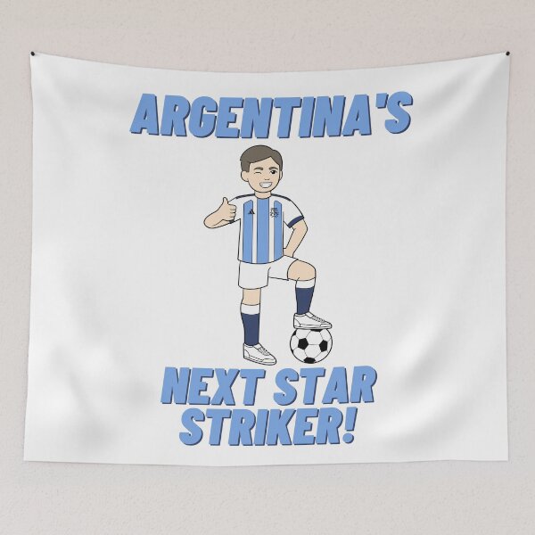 Item preview, Argentina's Next Star Striker - Great Kids Child Children Christmas Present Football Design - Argentina National Team Soccer World Cup 2022 Qatar designed and sold by raretshirtsuk.