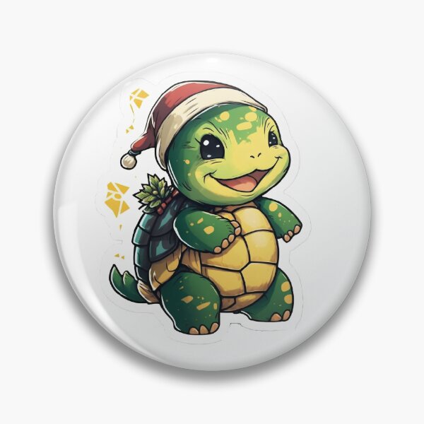 Item preview, Cute happy christmas turtle sticker with santa hat designed and sold by Victorsju.