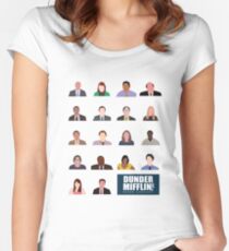 Dunder Mifflin Rolecall! Women's Fitted Scoop T-Shirt
