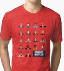 Dunder Mifflin Rolecall! Tri-blend T-Shirt