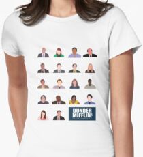 Dunder Mifflin Rolecall! Women's Fitted T-Shirt
