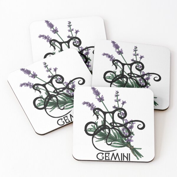 Item preview, Gemini Zodiac floral designed and sold by BlackCatArtBB.
