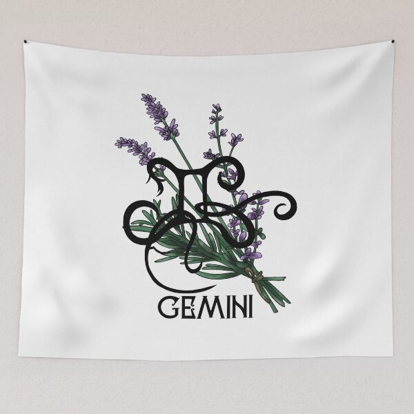 Item preview, Gemini Zodiac floral designed and sold by BlackCatArtBB.