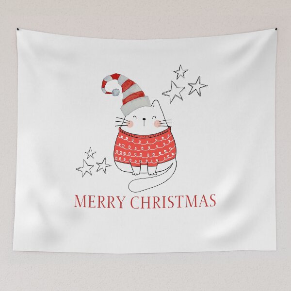 Item preview, Christmas cat. Christmas graphics with a cat. designed and sold by Vantrip.