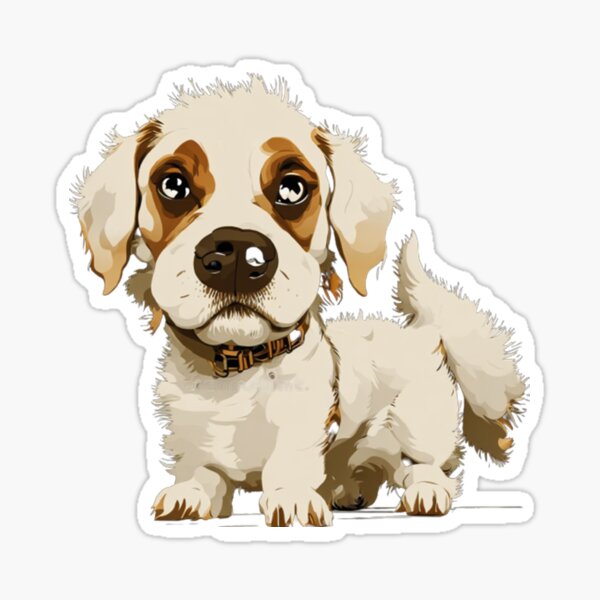 "Cute Puppy 02" Sticker for Sale by WisePanther | Redbubble