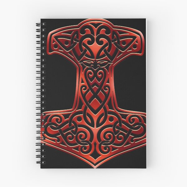 Item preview, Mjölnir Thor's Hammer - Nordic Knotwork Viking Mythology designed and sold by C0SMICALCHEMY.