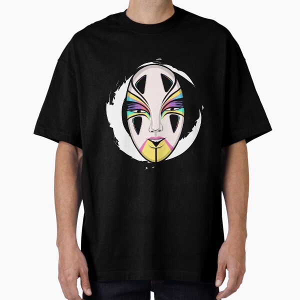 Item preview, Japanese noh mask white circle designed and sold by Black-Aelita.