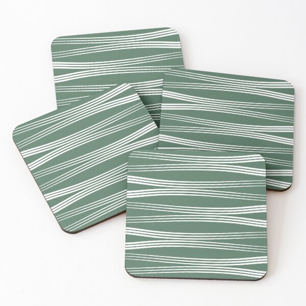 Item preview, Horizontal wavy lines - green designed and sold by BattaAnastasia.