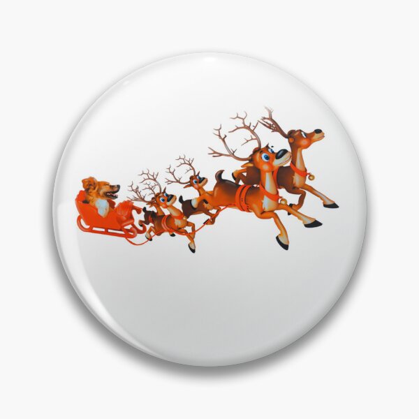 Item preview, Happy dog reindeer slee designed and sold by Krissys-Art.