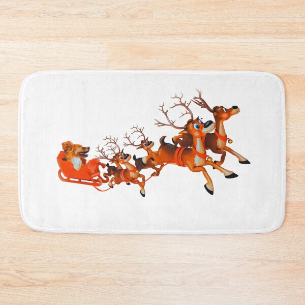 Item preview, Happy dog reindeer slee designed and sold by Krissys-Art.