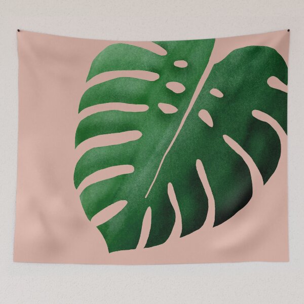 Item preview, Monstera on rose pink  designed and sold by hearthewild.