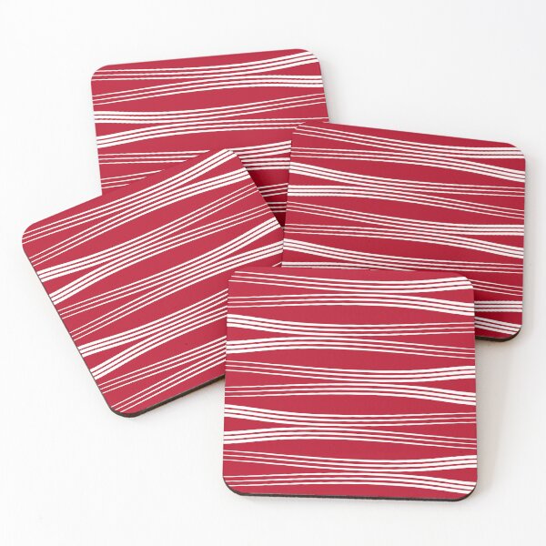 Item preview, Horizontal wavy lines - red designed and sold by BattaAnastasia.