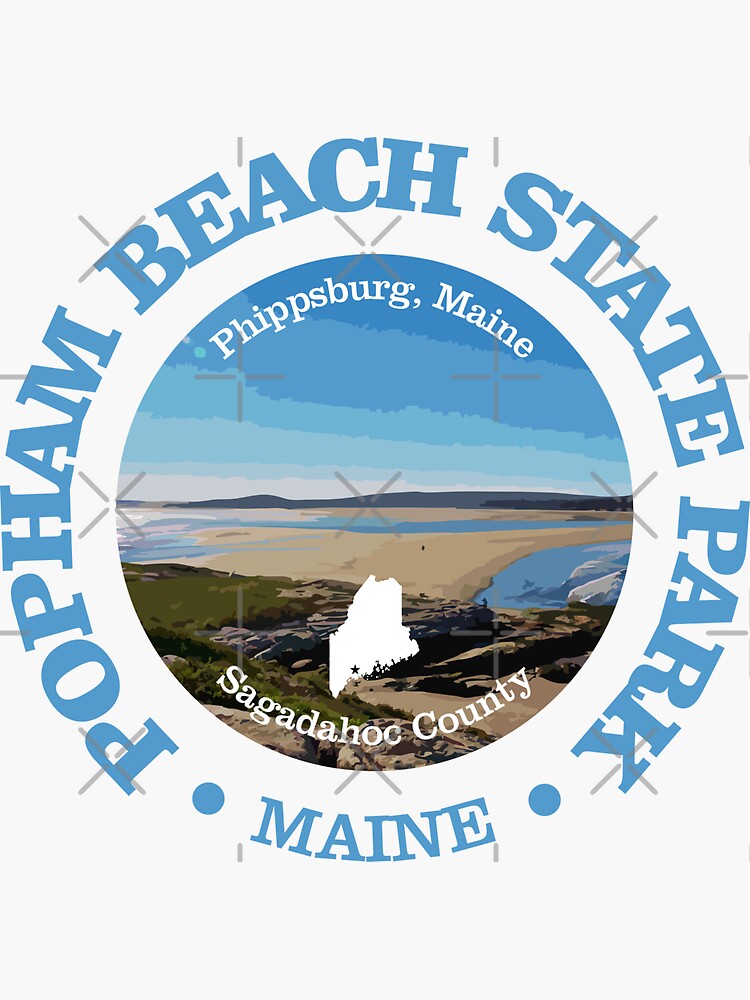 "Popham Beach State Park (SP)" Sticker for Sale by Redbubble