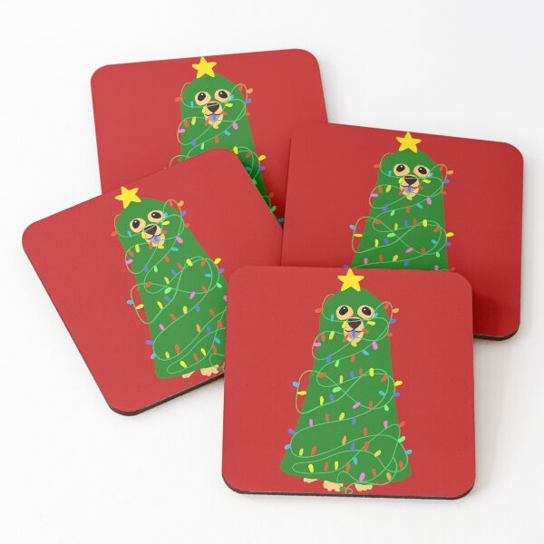 Item preview, Golden Christmas doggy disguise as Christmas tree designed and sold by Mermaidssparkle.