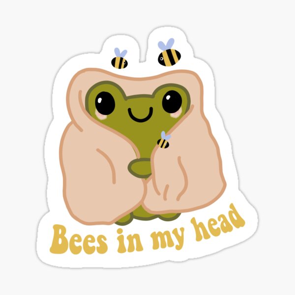 Item preview, ADHD Frog - bees in my head  designed and sold by tonirainbows.