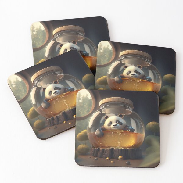 Item preview, Cartoon Animals | Cartoon Panda in Honey Jar designed and sold by NanarodsDesign.
