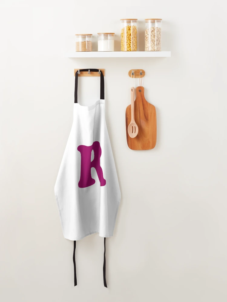 Thumbnail 4 of 6, Apron, Letter R, Initial R designed and sold by T-Caroline.