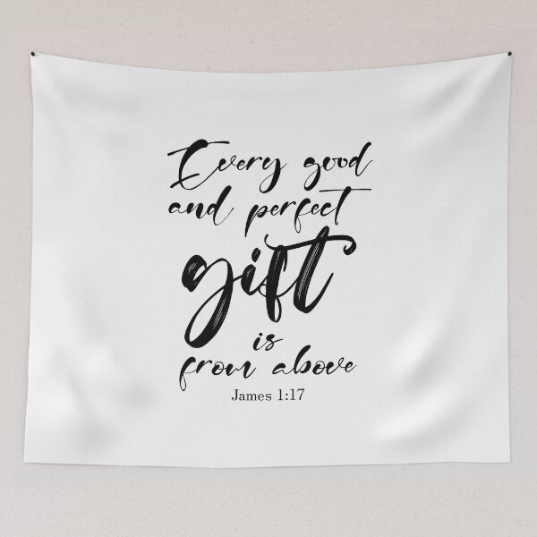 Item preview, Christian Quote James 1:17 Black designed and sold by amazingjoy.