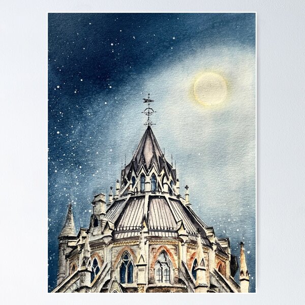 Snowy night in Ottawa Poster