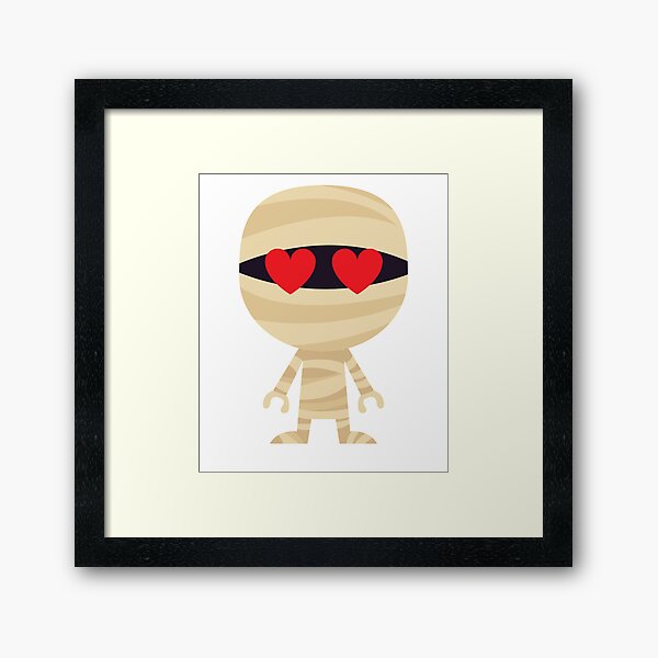 Mummy Emoji Framed Art Print