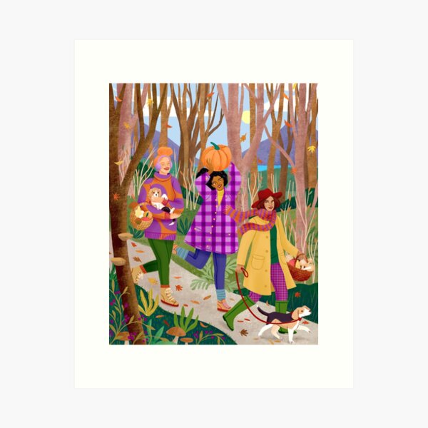 Autumn Walk Art Print