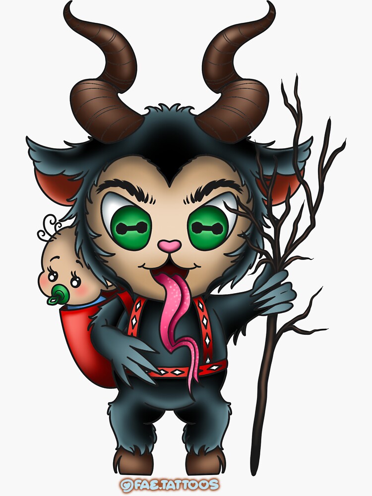 Cute Krampus Sticker For Sale By Jordannelefae Redbubble