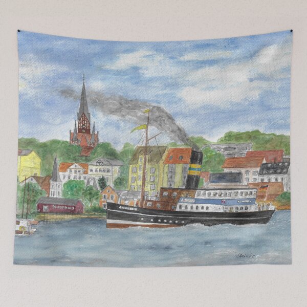 Item preview, The Flensburg harbor with the Alexandra designed and sold by Sandra  Steinke.