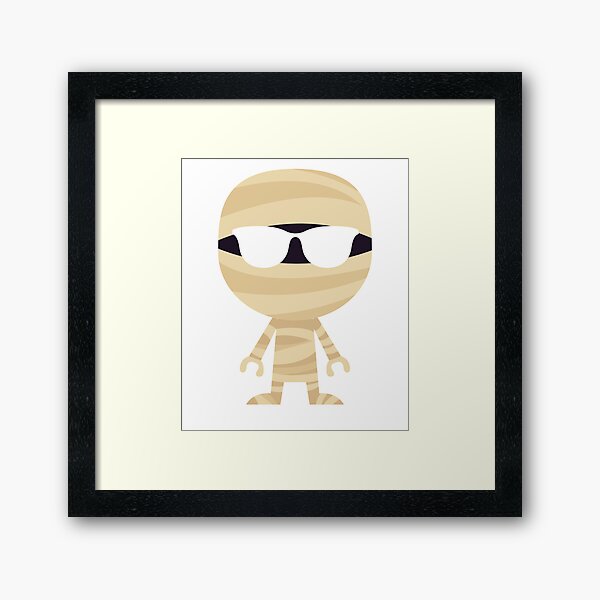 Mummy Emoji Framed Art Print