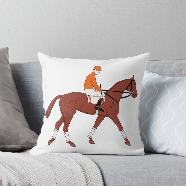 Item preview, Racehorse with jockey - brown - illustrated designed and sold by littleparis.