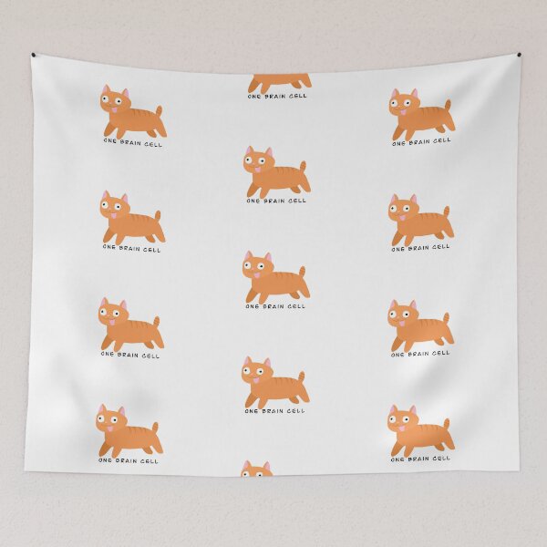 Item preview, One brain cell orange cat  designed and sold by Lauren Kenney.