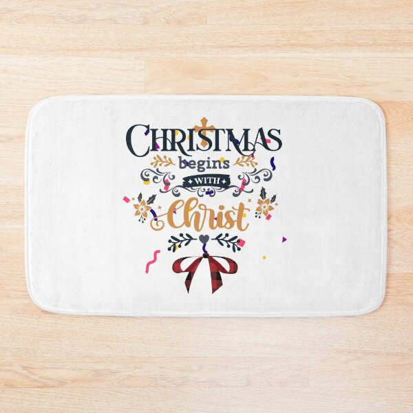 Item preview, Christmas Begins With Christ Plaid Cross Santa | Merry Christmas Jesus Christ greetings | Gifts for Christmas lovers designed and sold by ThanksVibe.