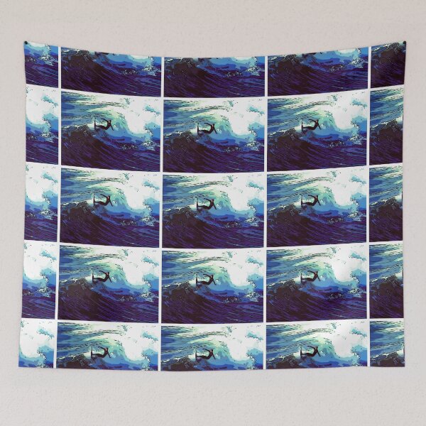 Item preview, Blue  Akaw Surf drawing designed and sold by n-l-celebration.