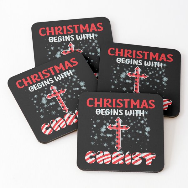 Item preview, Christmas Begins With Christ Plaid Cross Santa | Merry Christmas Jesus Christ greetings | Gifts for Christmas lovers designed and sold by ThanksVibe.