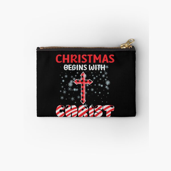 Item preview, Christmas Begins With Christ Plaid Cross Santa | Merry Christmas Jesus Christ greetings | Gifts for Christmas lovers designed and sold by ThanksVibe.