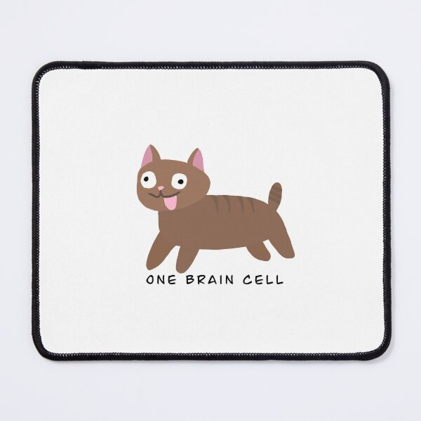 Item preview, Brown cat one brain cell designed and sold by Lauren Kenney.