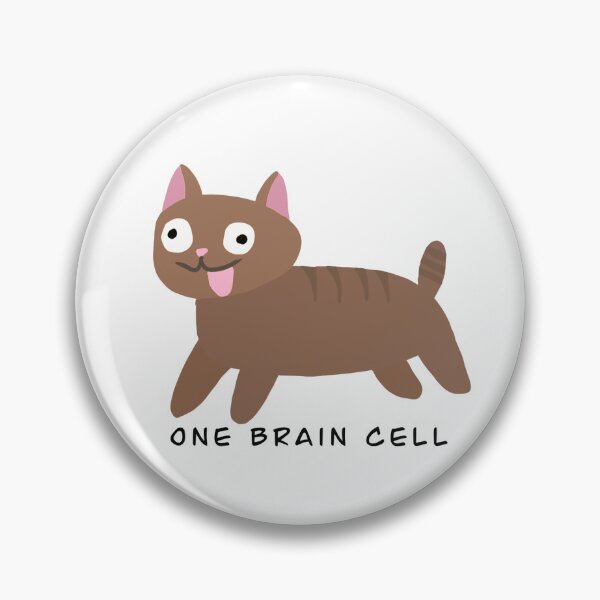 Item preview, Brown cat one brain cell  designed and sold by Lauren Kenney.