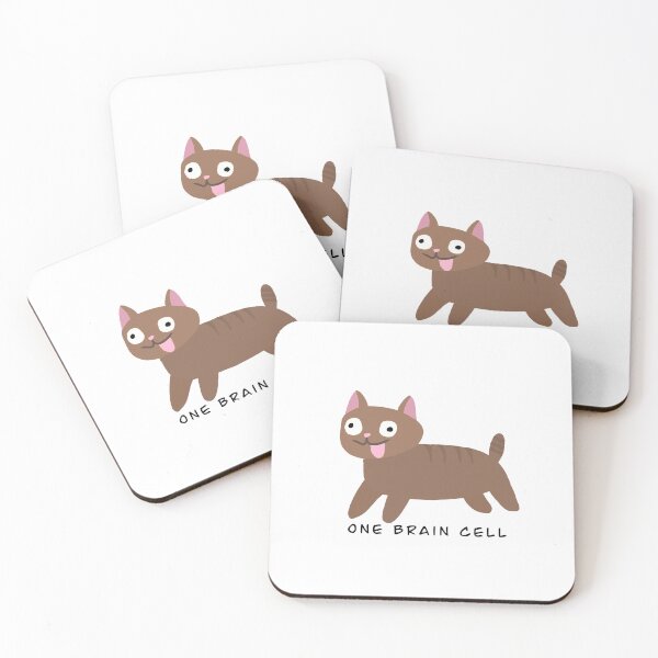 Item preview, Brown cat one brain cell  designed and sold by Lauren Kenney.