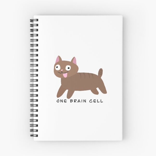 Item preview, Brown cat one brain cell  designed and sold by Lauren Kenney.