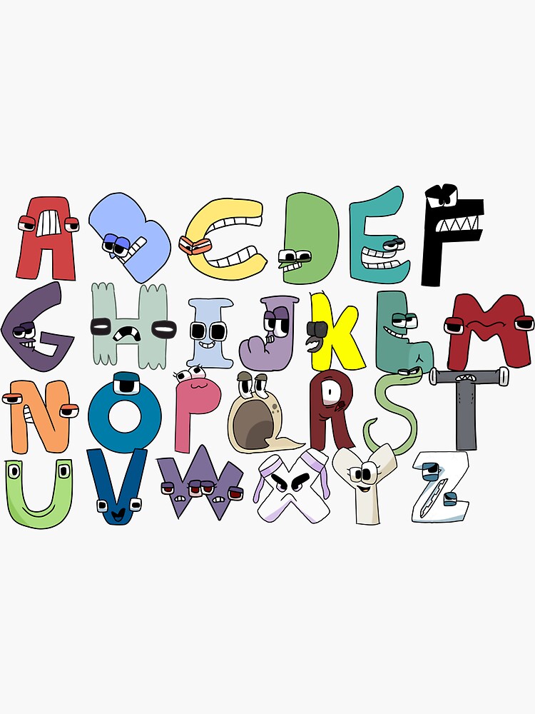 Funny Alphabet Lore Letter I - Alphabet Letters - Sticker