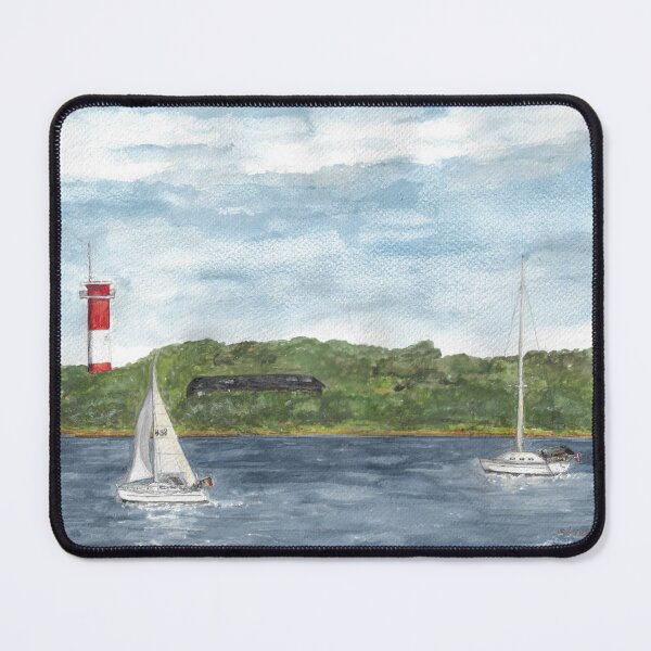 Item preview, Lighthouse Schausende peninsula Holnis in the Flensburg Fjord designed and sold by Sandra Steinke.