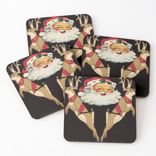 Item preview, Vintage pink santa claus - Retro Pink Santa Claus - Christmas designed and sold by SolonaPrints.
