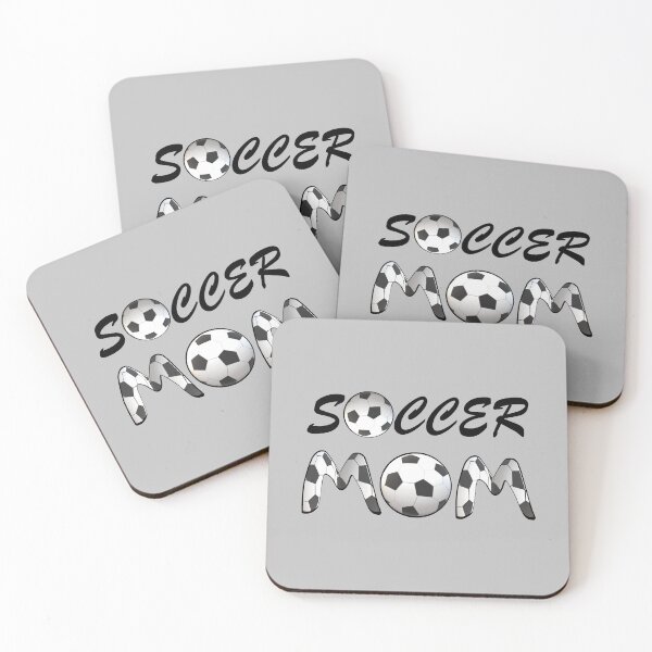Item preview, Soccer Mom Soccer Balls and Black and White Soccer Patterned Letters (Gray Background) designed and sold by ArtByLM.