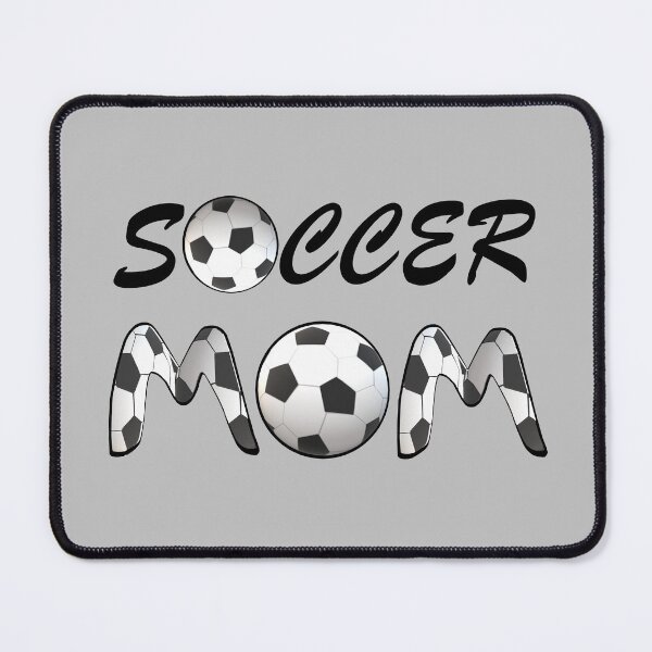 Item preview, Soccer Mom Soccer Balls and Black and White Soccer Patterned Letters (Gray Background) designed and sold by ArtByLM.
