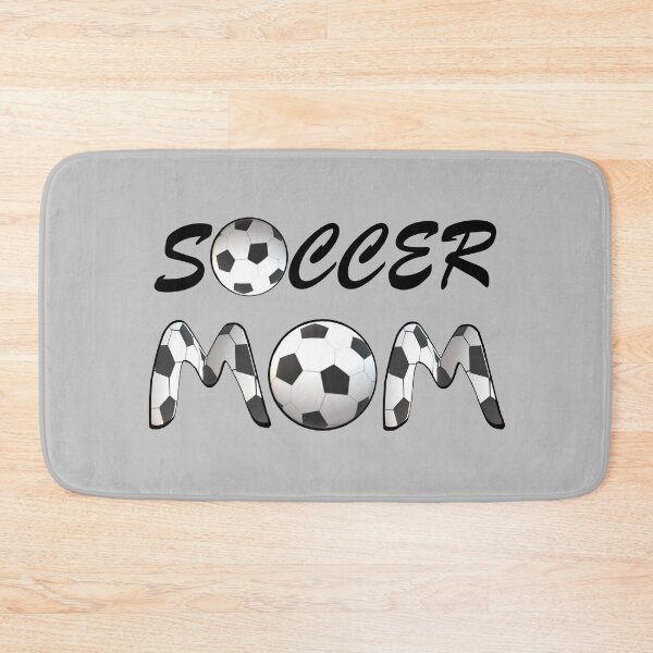 Item preview, Soccer Mom Soccer Balls and Black and White Soccer Patterned Letters (Gray Background) designed and sold by ArtByLM.
