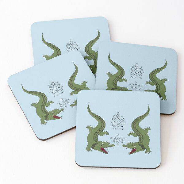 Item preview, THAI CROCODILE-sak yant designed and sold by BEATRIZ ABAITUA.