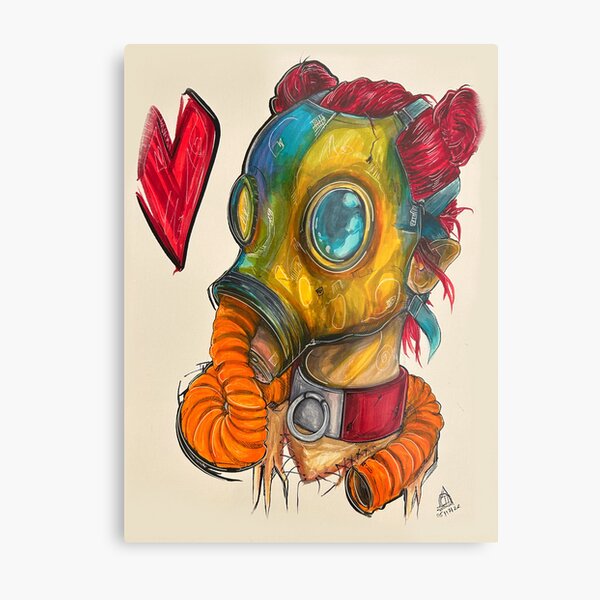 gasmask Metal Print