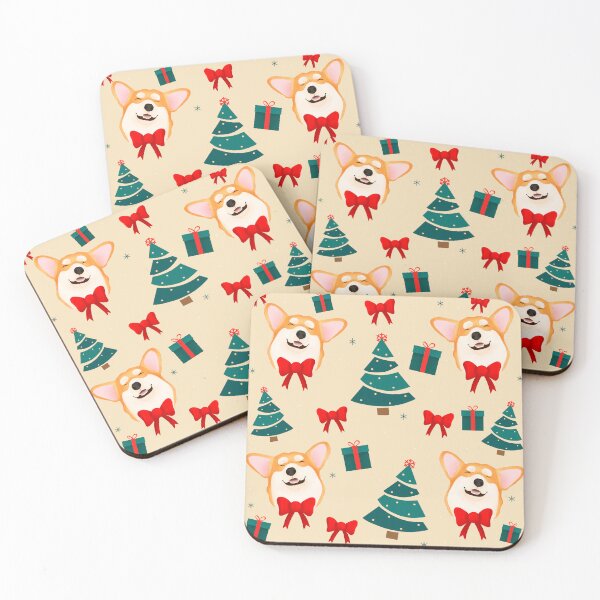 Item preview, Cute Christmas Corgi Bow Pattern designed and sold by Ameliamaar.